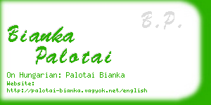 bianka palotai business card